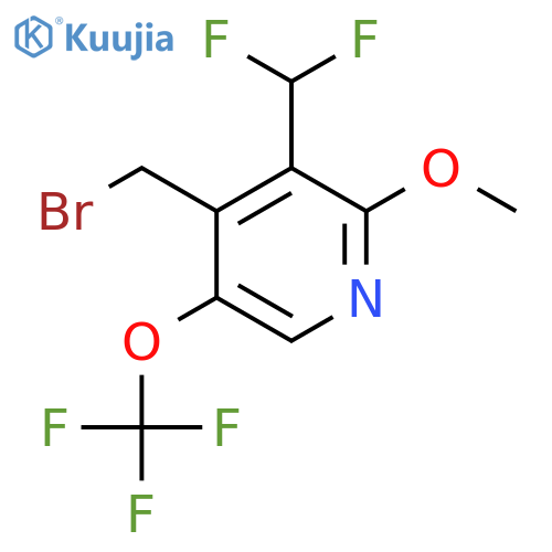 4-(Bromomethyl)-3-(difluoromethyl)-2-methoxy-5-(trifluoromethoxy)pyridine structure