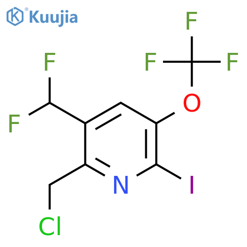 2-(Chloromethyl)-3-(difluoromethyl)-6-iodo-5-(trifluoromethoxy)pyridine structure