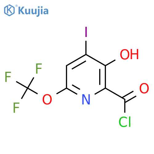 3-Hydroxy-4-iodo-6-(trifluoromethoxy)pyridine-2-carbonyl chloride structure