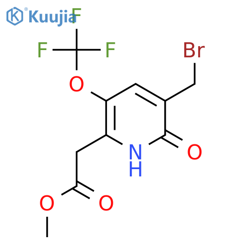 Methyl 3-(bromomethyl)-2-hydroxy-5-(trifluoromethoxy)pyridine-6-acetate structure
