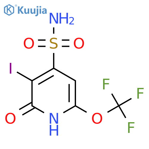 2-Hydroxy-3-iodo-6-(trifluoromethoxy)pyridine-4-sulfonamide structure
