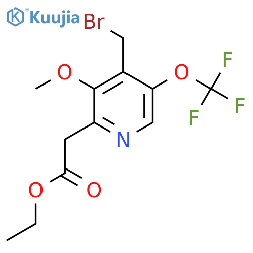 Ethyl 4-(bromomethyl)-3-methoxy-5-(trifluoromethoxy)pyridine-2-acetate structure