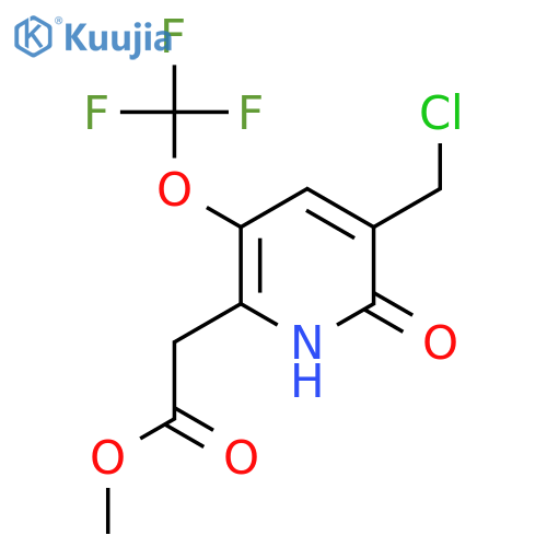 Methyl 3-(chloromethyl)-2-hydroxy-5-(trifluoromethoxy)pyridine-6-acetate structure