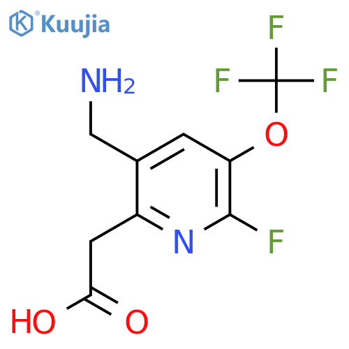 5-(Aminomethyl)-2-fluoro-3-(trifluoromethoxy)pyridine-6-acetic acid structure