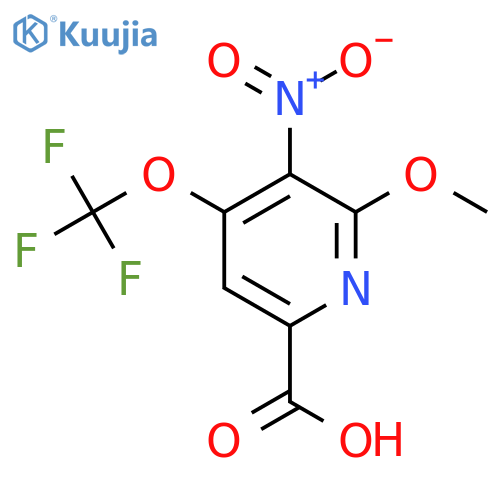 2-Methoxy-3-nitro-4-(trifluoromethoxy)pyridine-6-carboxylic acid structure