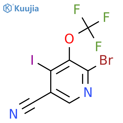 2-Bromo-5-cyano-4-iodo-3-(trifluoromethoxy)pyridine structure