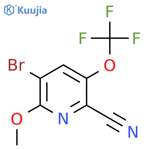 3-Bromo-6-cyano-2-methoxy-5-(trifluoromethoxy)pyridine structure