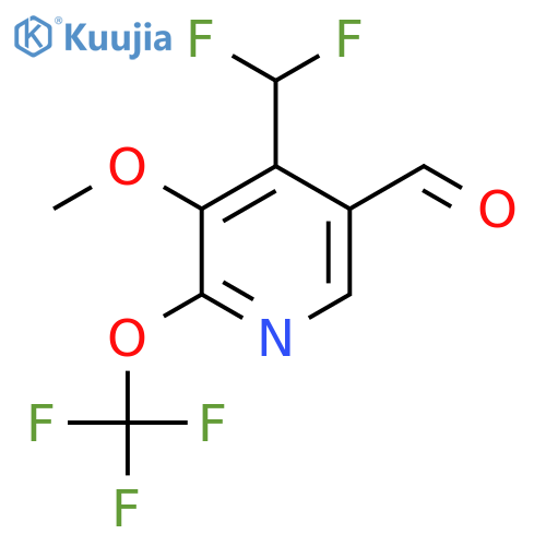 4-(Difluoromethyl)-3-methoxy-2-(trifluoromethoxy)pyridine-5-carboxaldehyde structure
