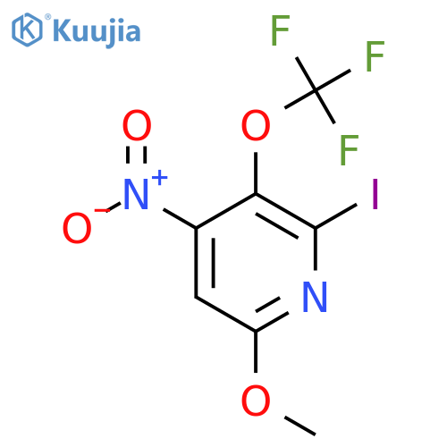 2-Iodo-6-methoxy-4-nitro-3-(trifluoromethoxy)pyridine structure
