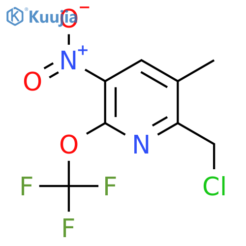 2-(Chloromethyl)-3-methyl-5-nitro-6-(trifluoromethoxy)pyridine structure