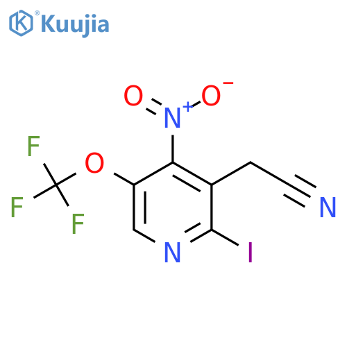 2-Iodo-4-nitro-5-(trifluoromethoxy)pyridine-3-acetonitrile structure