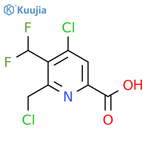 4-Chloro-2-(chloromethyl)-3-(difluoromethyl)pyridine-6-carboxylic acid structure