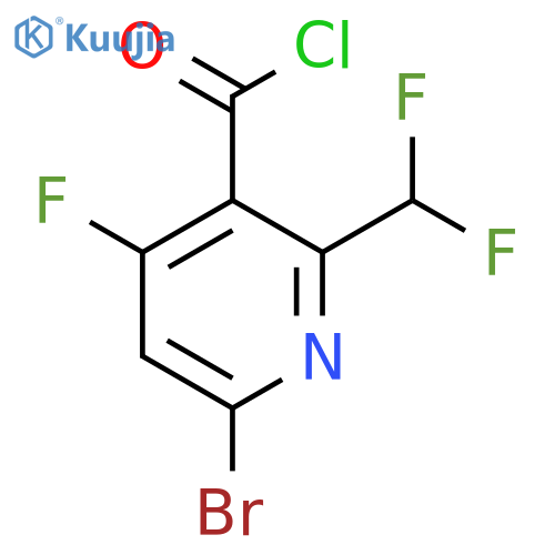 6-Bromo-2-(difluoromethyl)-4-fluoropyridine-3-carbonyl chloride structure