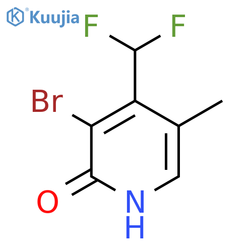 3-Bromo-4-(difluoromethyl)-2-hydroxy-5-methylpyridine structure