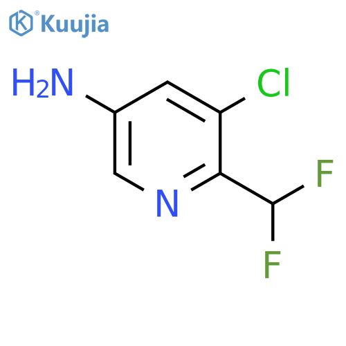 5-Amino-3-chloro-2-(difluoromethyl)pyridine structure