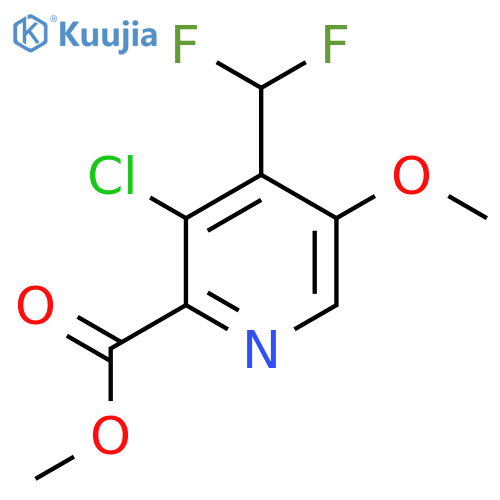 Methyl 3-chloro-4-(difluoromethyl)-5-methoxypyridine-2-carboxylate structure