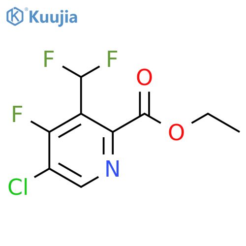 Ethyl 5-chloro-3-(difluoromethyl)-4-fluoropyridine-2-carboxylate structure