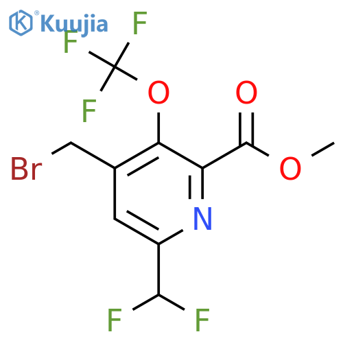 Methyl 4-(bromomethyl)-6-(difluoromethyl)-3-(trifluoromethoxy)pyridine-2-carboxylate structure