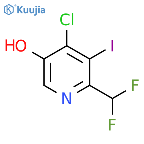 4-Chloro-2-(difluoromethyl)-5-hydroxy-3-iodopyridine structure
