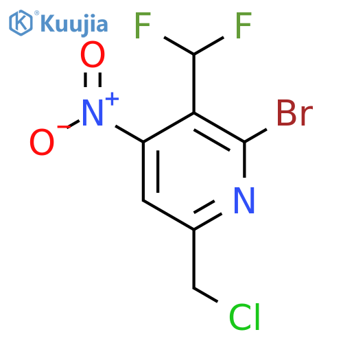 2-Bromo-6-(chloromethyl)-3-(difluoromethyl)-4-nitropyridine structure