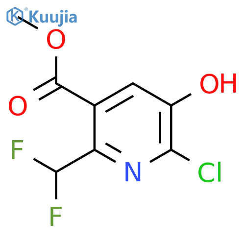 Methyl 2-chloro-6-(difluoromethyl)-3-hydroxypyridine-5-carboxylate structure