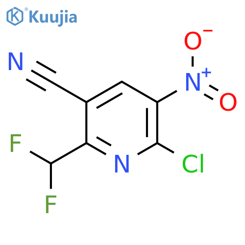 2-Chloro-5-cyano-6-(difluoromethyl)-3-nitropyridine structure