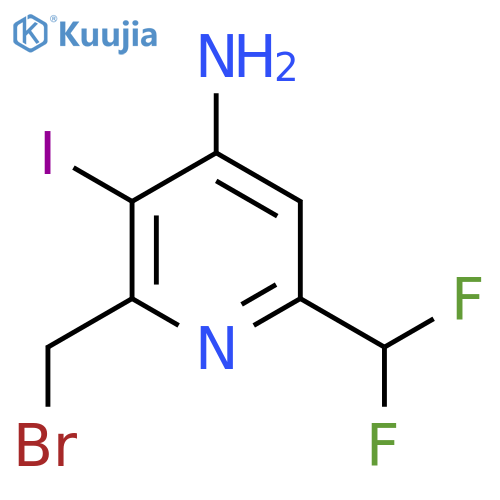 4-Amino-2-(bromomethyl)-6-(difluoromethyl)-3-iodopyridine structure