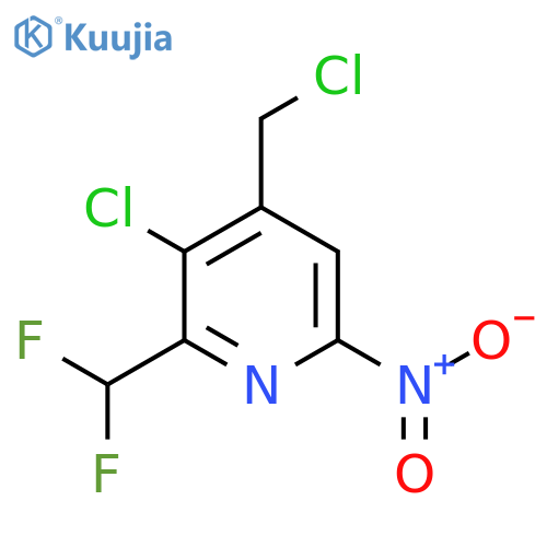 3-Chloro-4-(chloromethyl)-2-(difluoromethyl)-6-nitropyridine structure