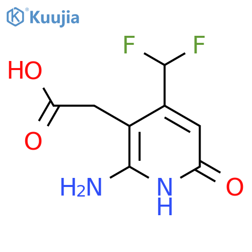 2-Amino-4-(difluoromethyl)-6-hydroxypyridine-3-acetic acid structure