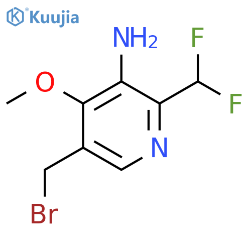 3-Amino-5-(bromomethyl)-2-(difluoromethyl)-4-methoxypyridine structure
