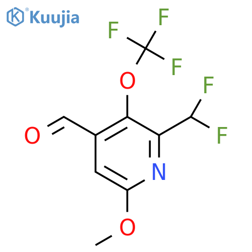 2-(Difluoromethyl)-6-methoxy-3-(trifluoromethoxy)pyridine-4-carboxaldehyde structure