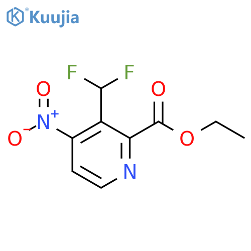 Ethyl 3-(difluoromethyl)-4-nitropyridine-2-carboxylate structure