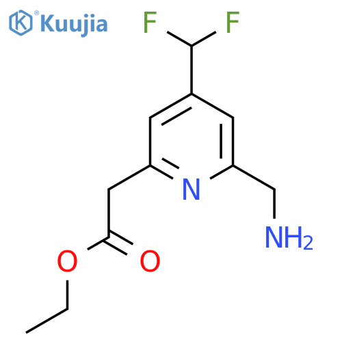 Ethyl 2-(aminomethyl)-4-(difluoromethyl)pyridine-6-acetate structure