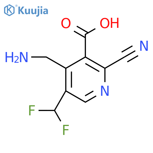 4-(Aminomethyl)-2-cyano-5-(difluoromethyl)pyridine-3-carboxylic acid structure