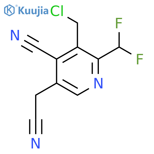 3-(Chloromethyl)-4-cyano-2-(difluoromethyl)pyridine-5-acetonitrile structure
