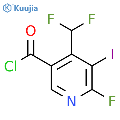 4-(Difluoromethyl)-2-fluoro-3-iodopyridine-5-carbonyl chloride structure