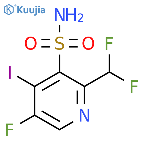 2-(Difluoromethyl)-5-fluoro-4-iodopyridine-3-sulfonamide structure