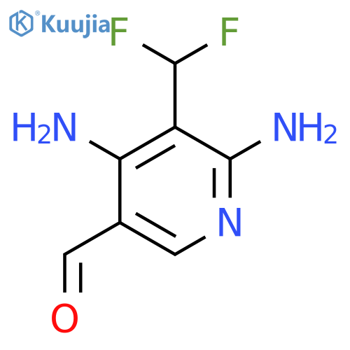 2,4-Diamino-3-(difluoromethyl)pyridine-5-carboxaldehyde structure