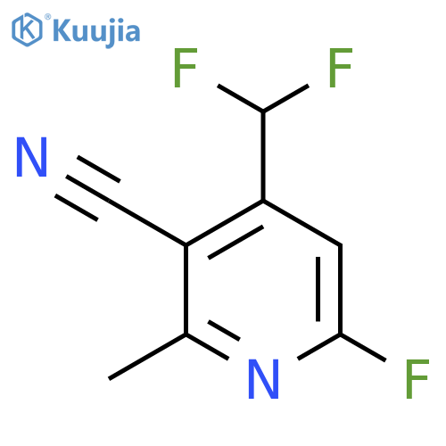 3-Cyano-4-(difluoromethyl)-6-fluoro-2-methylpyridine structure