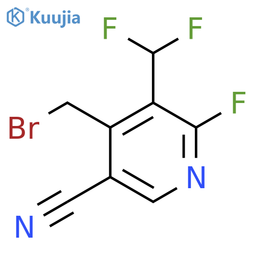 4-(Bromomethyl)-5-cyano-3-(difluoromethyl)-2-fluoropyridine structure