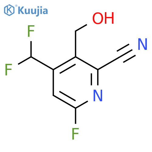 2-Cyano-4-(difluoromethyl)-6-fluoropyridine-3-methanol structure
