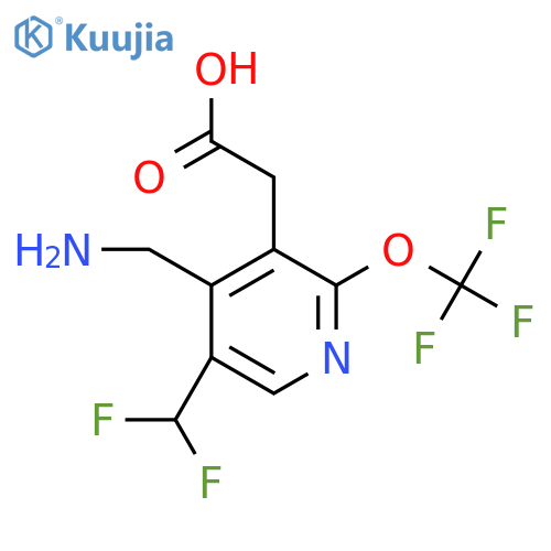 4-(Aminomethyl)-5-(difluoromethyl)-2-(trifluoromethoxy)pyridine-3-acetic acid structure