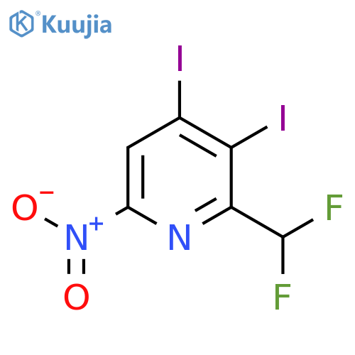 2-(Difluoromethyl)-3,4-diiodo-6-nitropyridine structure
