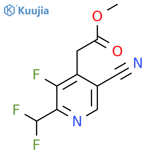 Methyl 5-cyano-2-(difluoromethyl)-3-fluoropyridine-4-acetate structure