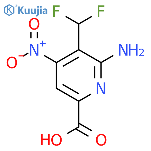 2-Amino-3-(difluoromethyl)-4-nitropyridine-6-carboxylic acid structure