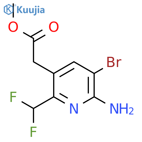 Methyl 2-amino-3-bromo-6-(difluoromethyl)pyridine-5-acetate structure