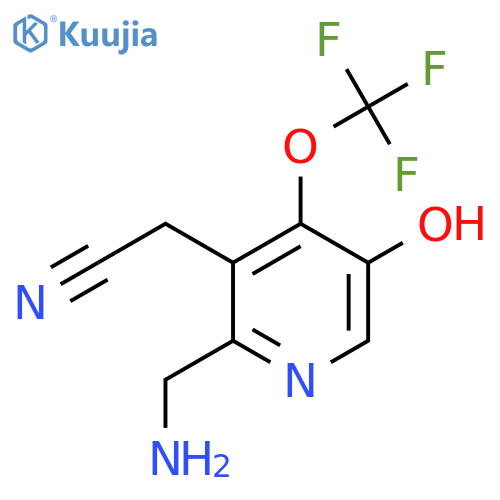 2-(Aminomethyl)-5-hydroxy-4-(trifluoromethoxy)pyridine-3-acetonitrile structure