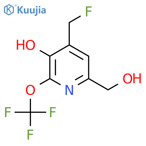 4-(Fluoromethyl)-3-hydroxy-2-(trifluoromethoxy)pyridine-6-methanol structure