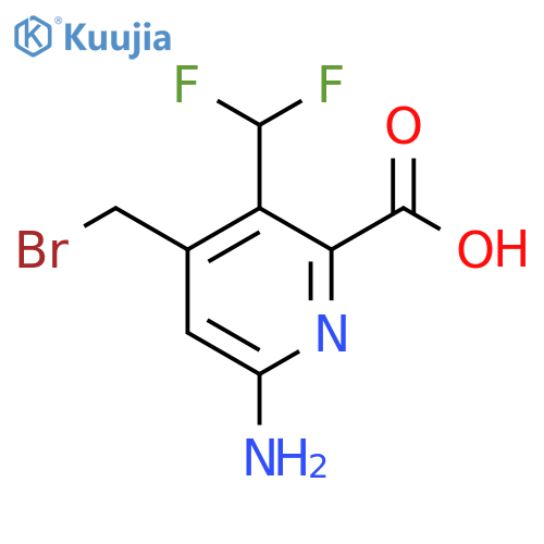 6-Amino-4-(bromomethyl)-3-(difluoromethyl)pyridine-2-carboxylic acid structure