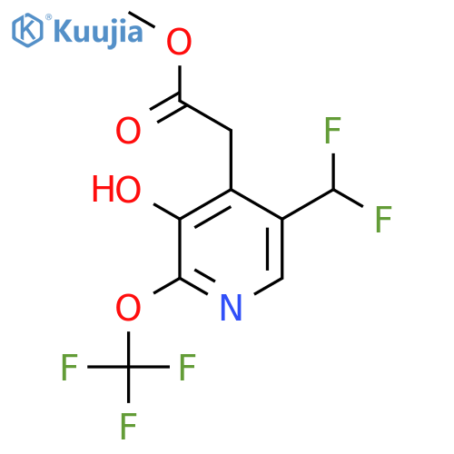 Methyl 5-(difluoromethyl)-3-hydroxy-2-(trifluoromethoxy)pyridine-4-acetate structure